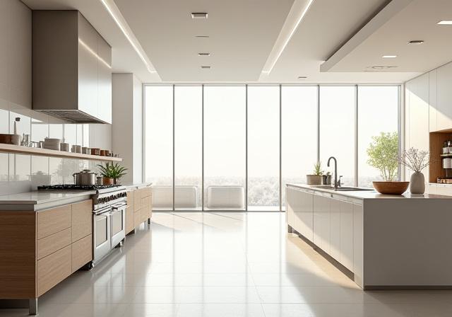 자연광이 들어오는 신기루 키친의 스튜디오 내부 전경
